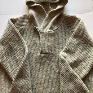 J Peterman wool sweater with hood size XXL